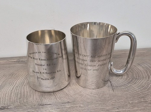 Vintage military tankards - vintage,