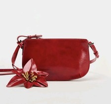 Premium Elegant Red Crossbody with Detatchable Flower Bag Zara Collection BNWT