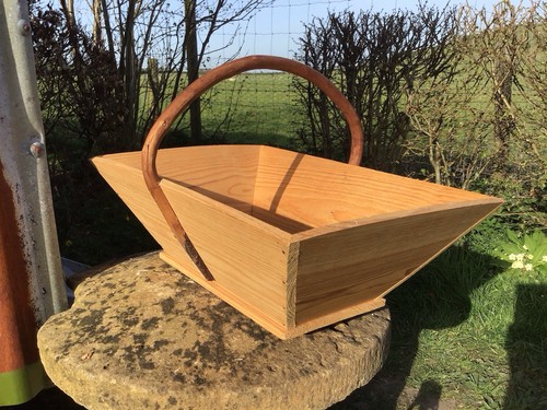 Vintage wooden garden - trug, /