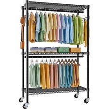 Double Clothes Rail Rack Heavy