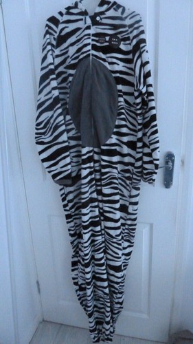 Men fleece hooded zebra - men's,