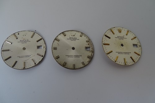 Rolex date lot 3 dials - date,