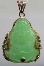 Sterling silver & green jade