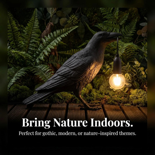 Crow black raven - resin, table