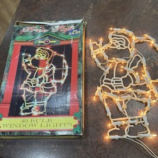 Vintage Tree Top 40 Bulb Santa