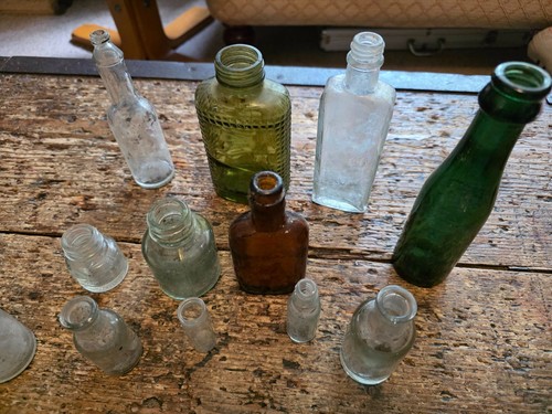 Collection old bottles - of,