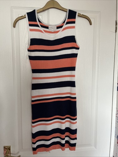 Apricot sleeveless stripe blue - sleeveless,
