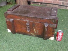 Vintage Antique Wooden Chest Tool Box Lintafelt LTD British Made Wood