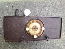 HIS MASTER'S VOICE HMV 1127 VINTAGE c.1955 BAKELITE CLOCK VALVE RADIO