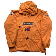 Napapijri Skidoo Orange Smock Quilted Lined Jacket Coat L