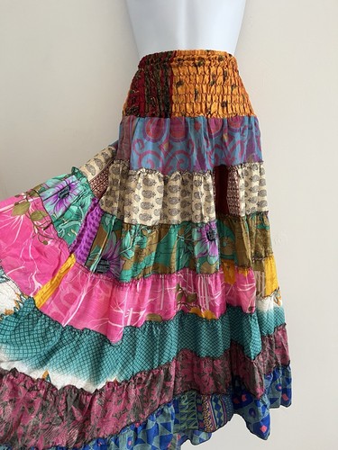 Gypsy maxi skirt long - gypsy, tiered