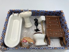 Doll House Wooden Bathroom Set
