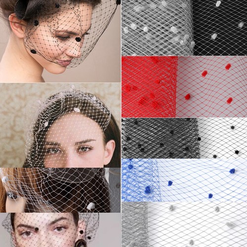Birdcage face veil - dot, netting