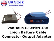 VonHaus E-Series 18V Li-ion Battery Cable Output Adapter
