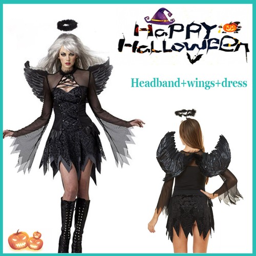 Dark fallen angel - black, adult
