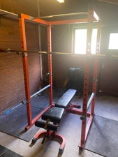 Power Rack with Bench and 20kg Olympic Barbell