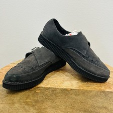 T.U.K GREY SUEDE STRAPPED
