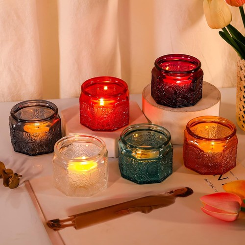 Set colorful glass tea - glass,