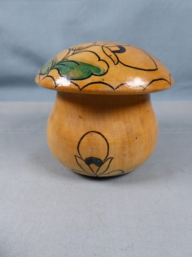 Vintage wooden mushroom shaped - vintage,