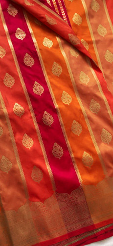 Banarasi silk saree - , multi-gold
