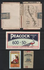 5 old cigarette packet fronts