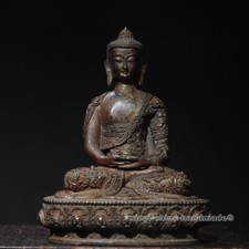 8" Buddhism old Handcarved