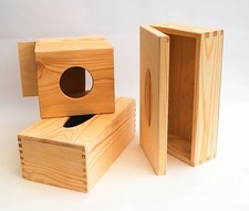 Square / Rectangular Plain Wooden Tissue Box Cover Wood Holder for Decoupage 