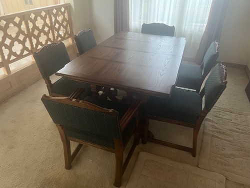 Dining room set table - table, w/6
