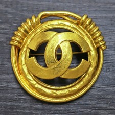 CHANEL Gold Plated CC Logos