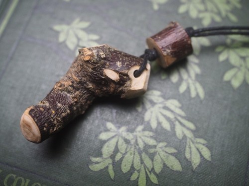 Knotted blackthorn wood - knotted,