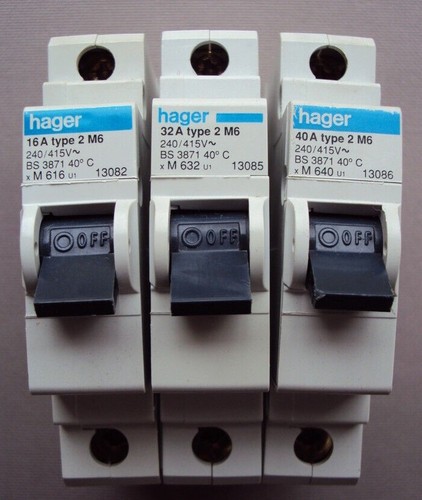 Hager type 6a m606 - m6,