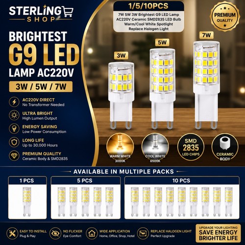 10pcs led bulb capsule - g9, 5w