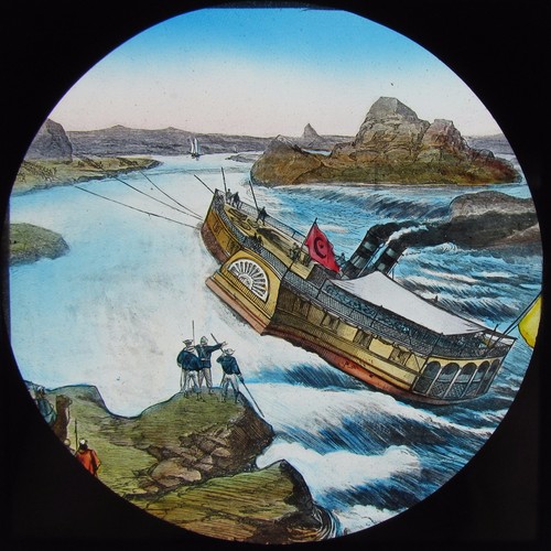 Glass magic lantern slide - lantern,