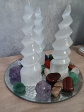 Selenite Unicorn Horn Large