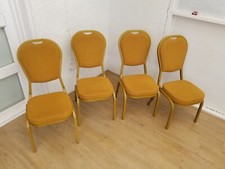 STACKABLE STACKING CONFERENCE OR BANQUETING CHAIRS BEIGE UPHOLSTERY Delivery