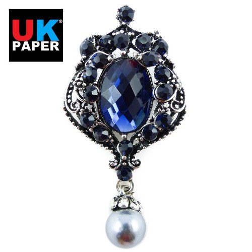 Large diamante crystal pin - diamante,