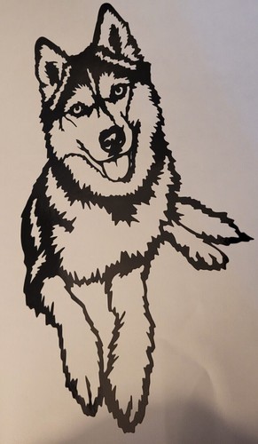 Wolf husky dog - 1x, vinyl