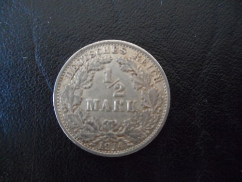 German empire 1914 silver - silver, 1/2