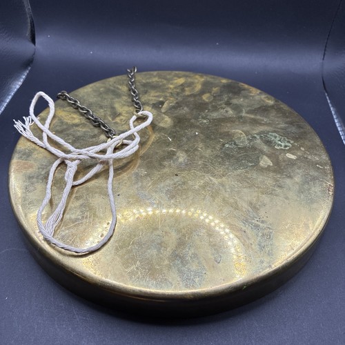 Antique brass dinner time gong - antique,