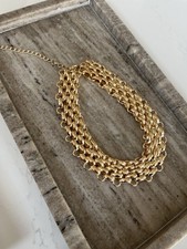 Gold Flat Link Autumn Fall Trend COS Necklace 