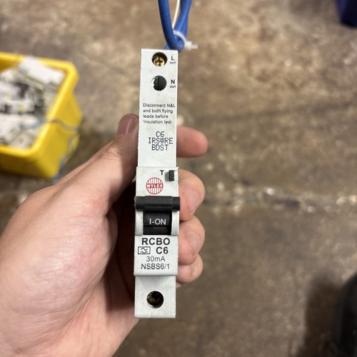 Wylex rcbo nsbs6 amp type - nsbs6/1, 6