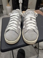 Adidas Campus Men's Grey Suede Size 9 VGC Not Much Wear Comfy Trainer Shoes