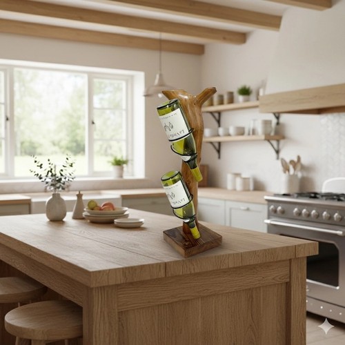 Handmade oak wine rack - rack, with