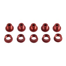 Five Pack of Single Chainring Bolts in Colorful Anodized Finish for Bicycles