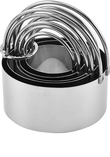 5pcs round cookie cutters set - cutters,