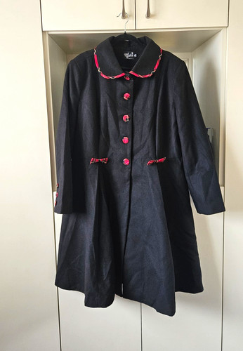 Hell bunny black - hell, overcoat
