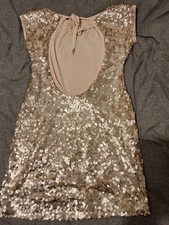 TNFC London Golden Sequin mini dress.Size M/10