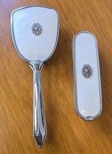 Vintage 1950s Marcasite Vanity Set Dressing Table Brush And Comb