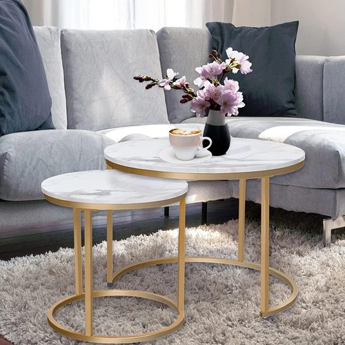 Round coffee tables - coffee, removable