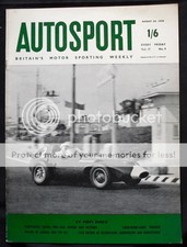 AUTOSPORT Magazine 29 Aug 1958